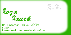roza hauck business card